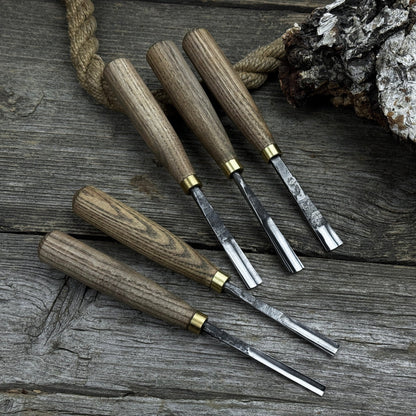 5-Piece Wood Carving Chisel &amp; Gouge Set