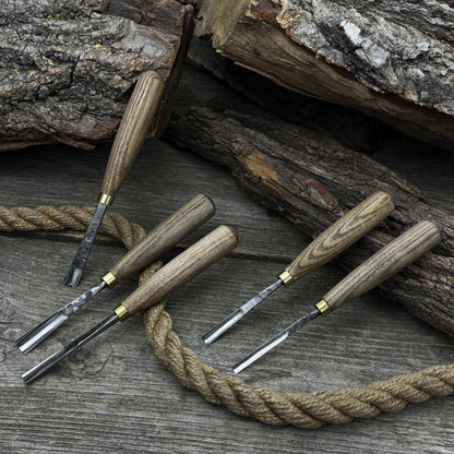 5-Piece Wood Carving Chisel &amp; Gouge Set
