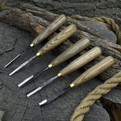 5-Piece Wood Carving Chisel &amp; Gouge Set