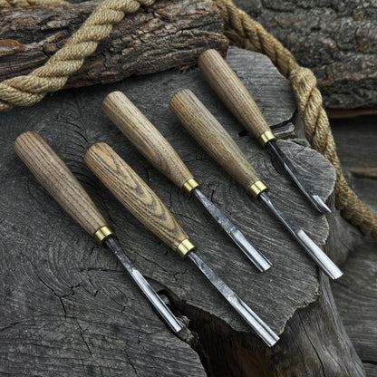 5-Piece Wood Carving Chisel &amp; Gouge Set