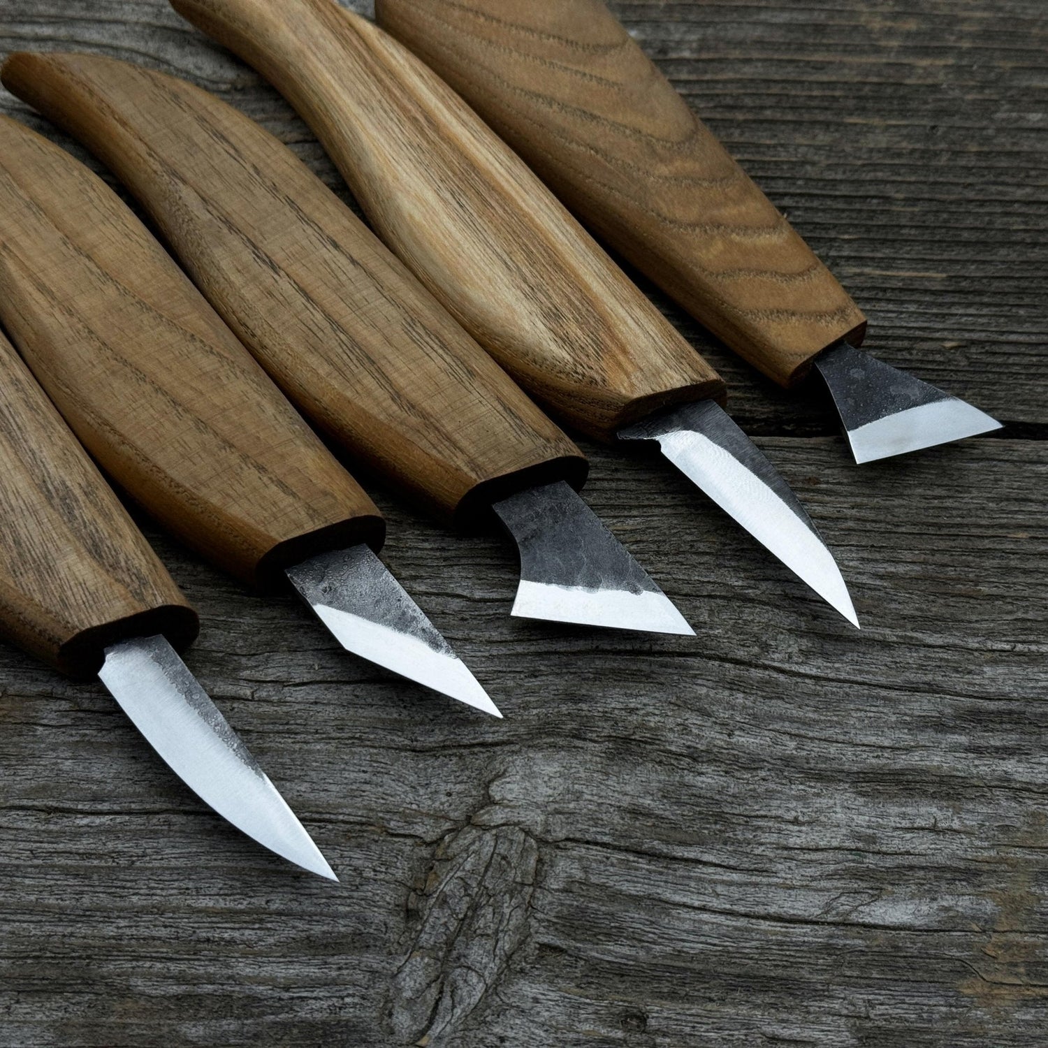 5-Piece Wood Carving Knife Set with Sharpening Board &amp; Leather Case
