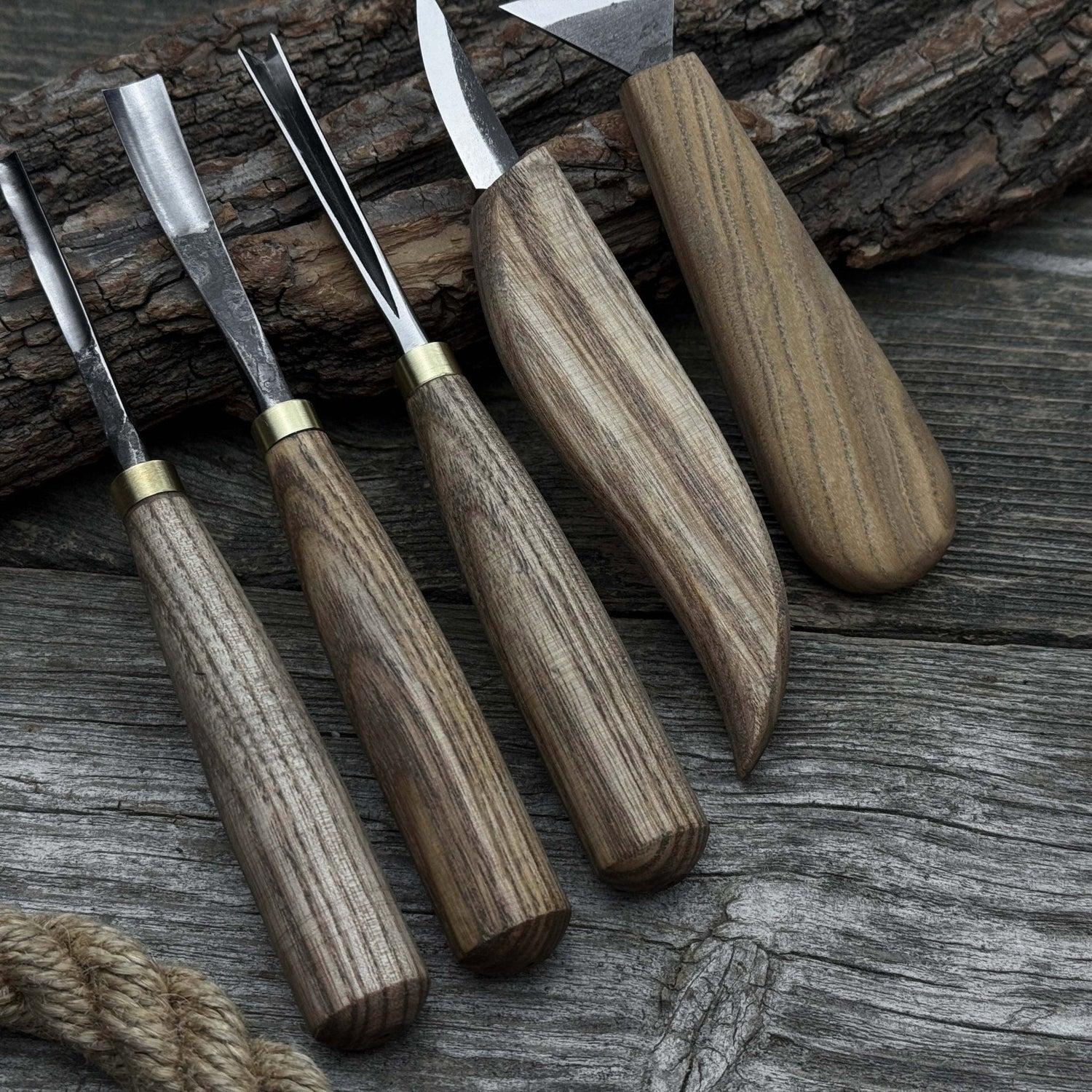 5-Piece Wood Carving Tool Set – Carving Knives, Chisels &amp; Gouges