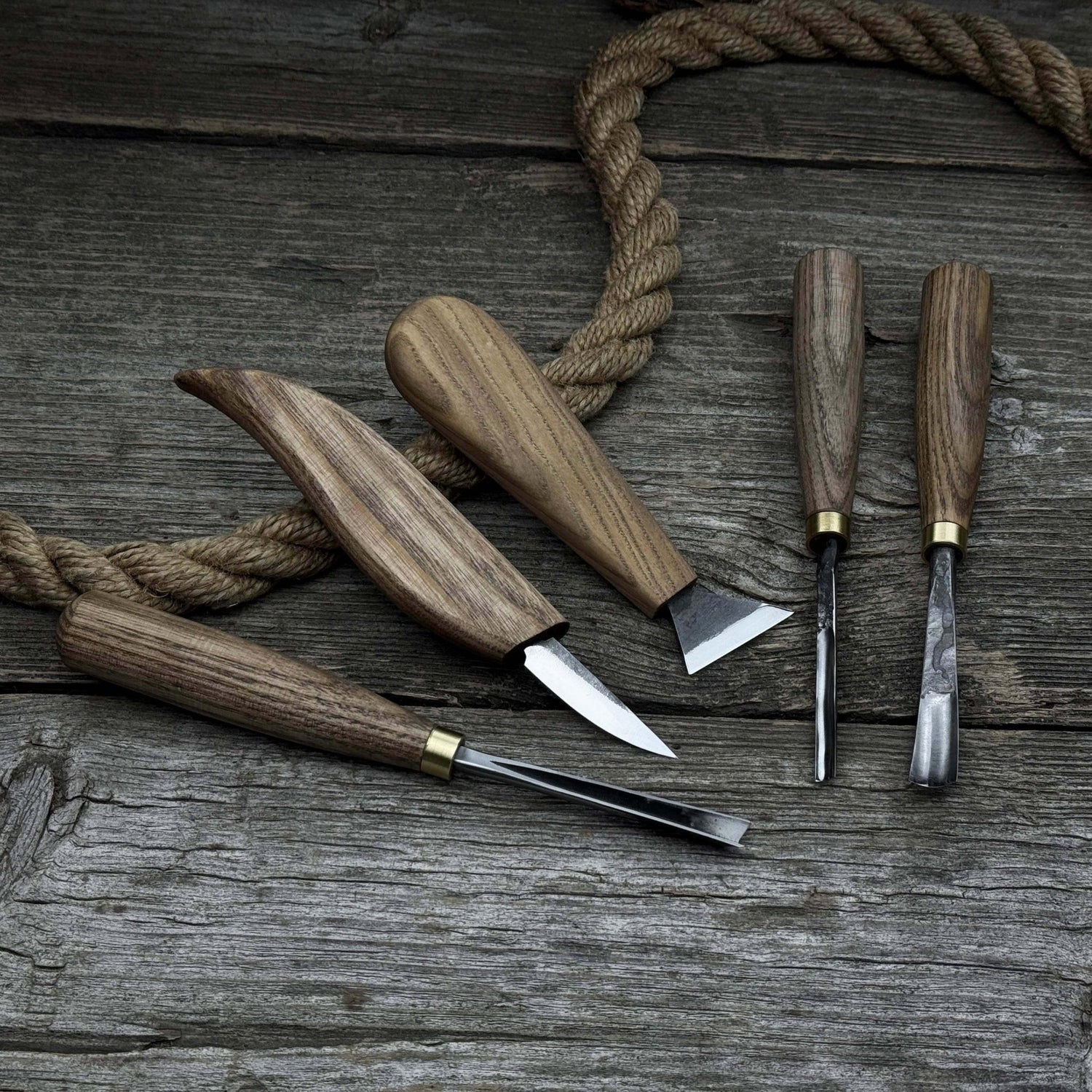 5-Piece Wood Carving Tool Set – Carving Knives, Chisels &amp; Gouges