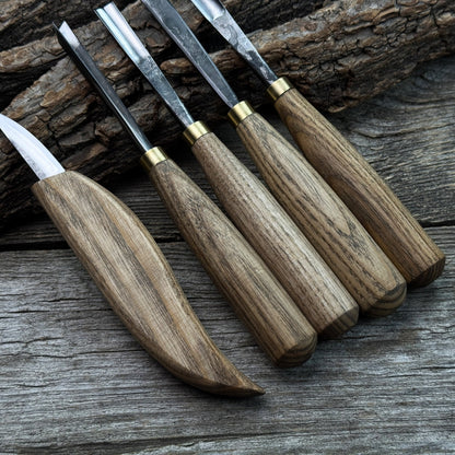 5-Piece Wood Carving Tool Set – For Fine Detail &amp; Relief