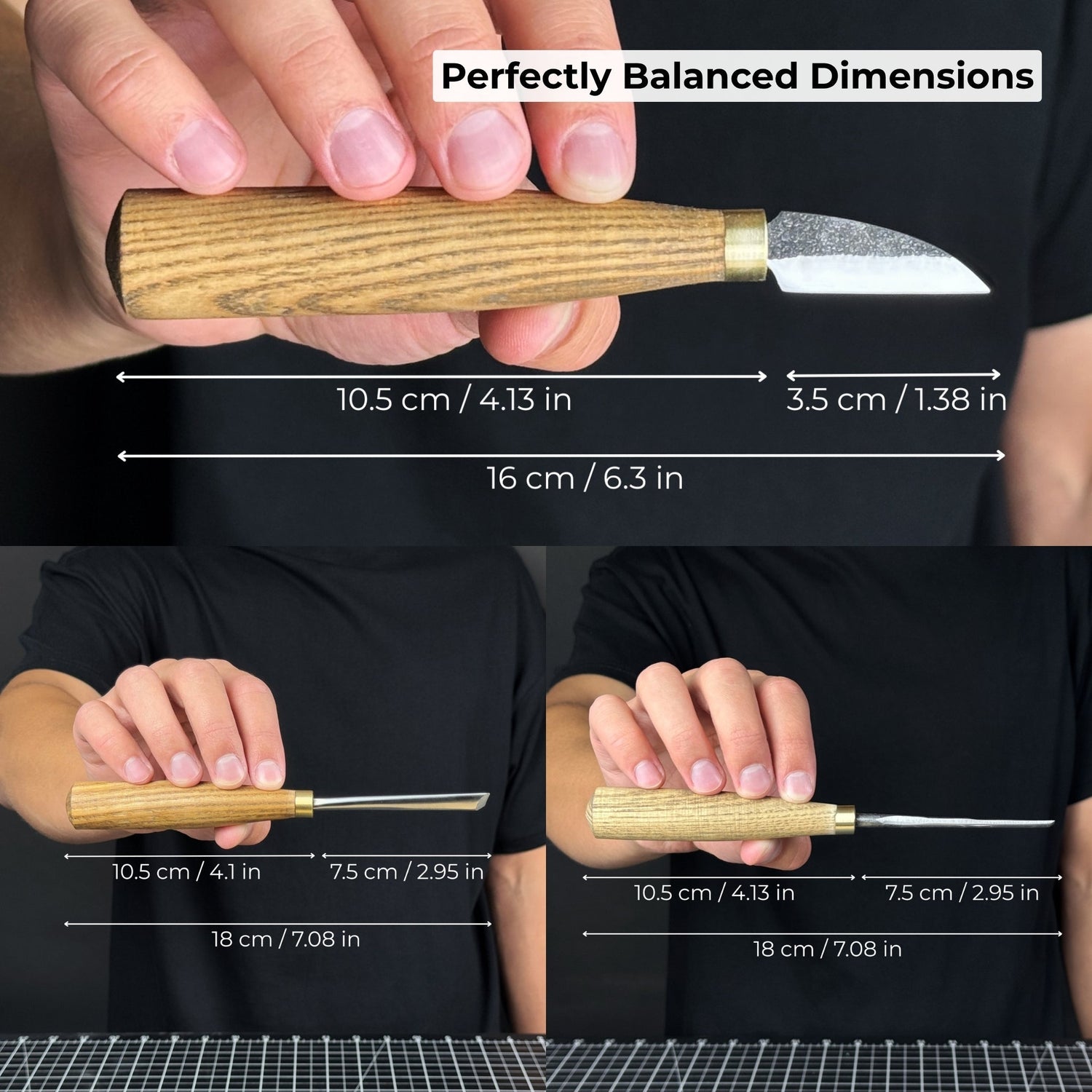 5-Piece Wood Carving Tool Set with Sharpening Board &amp; Leather Case