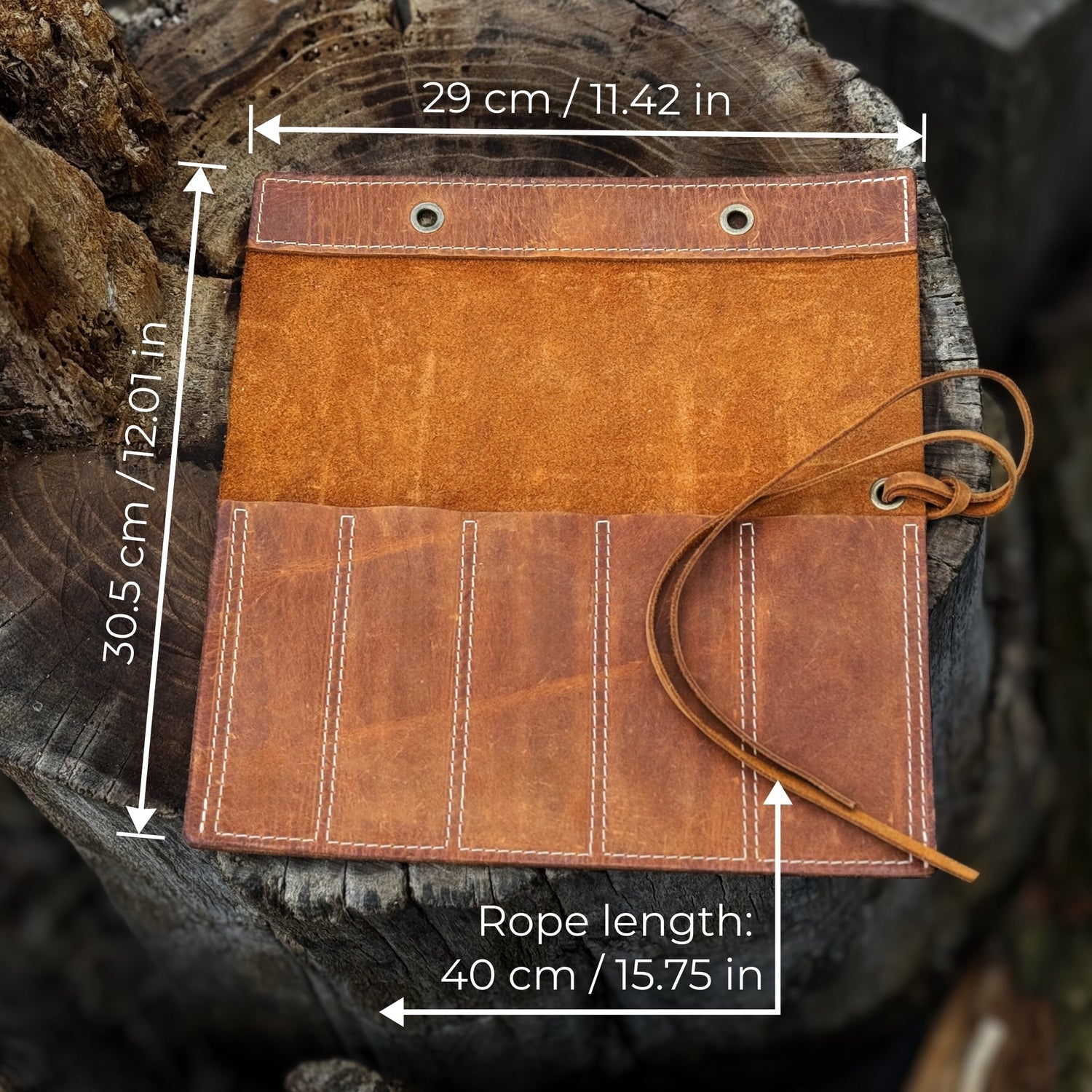 5 Pocket Leather Chisel Roll