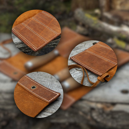 5 Pocket Leather Chisel Roll