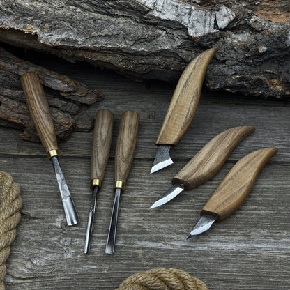 6-Piece Carving Knife, Chisel &amp; Gouge Set