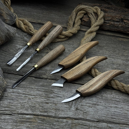 6-Piece Carving Knife, Chisel &amp; Gouge Set
