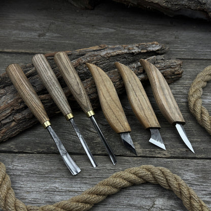 6-Piece Carving Knife, Chisel &amp; Gouge Set