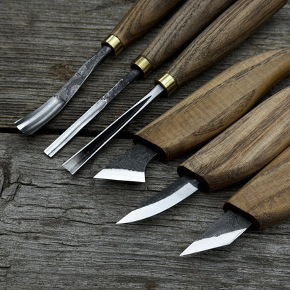 6-Piece Carving Knife, Chisel &amp; Gouge Set