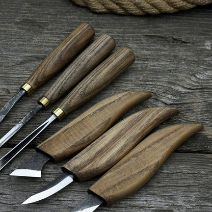 6-Piece Carving Knife, Chisel &amp; Gouge Set