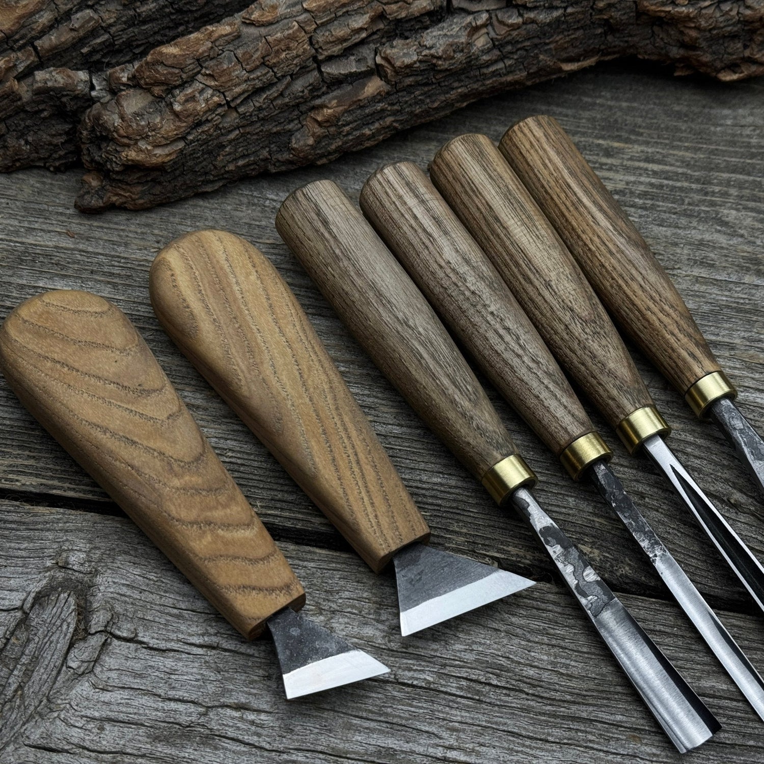 6-Piece Wood Carving Tool Set – Knives, Gouges &amp; Chisels for Detail Work