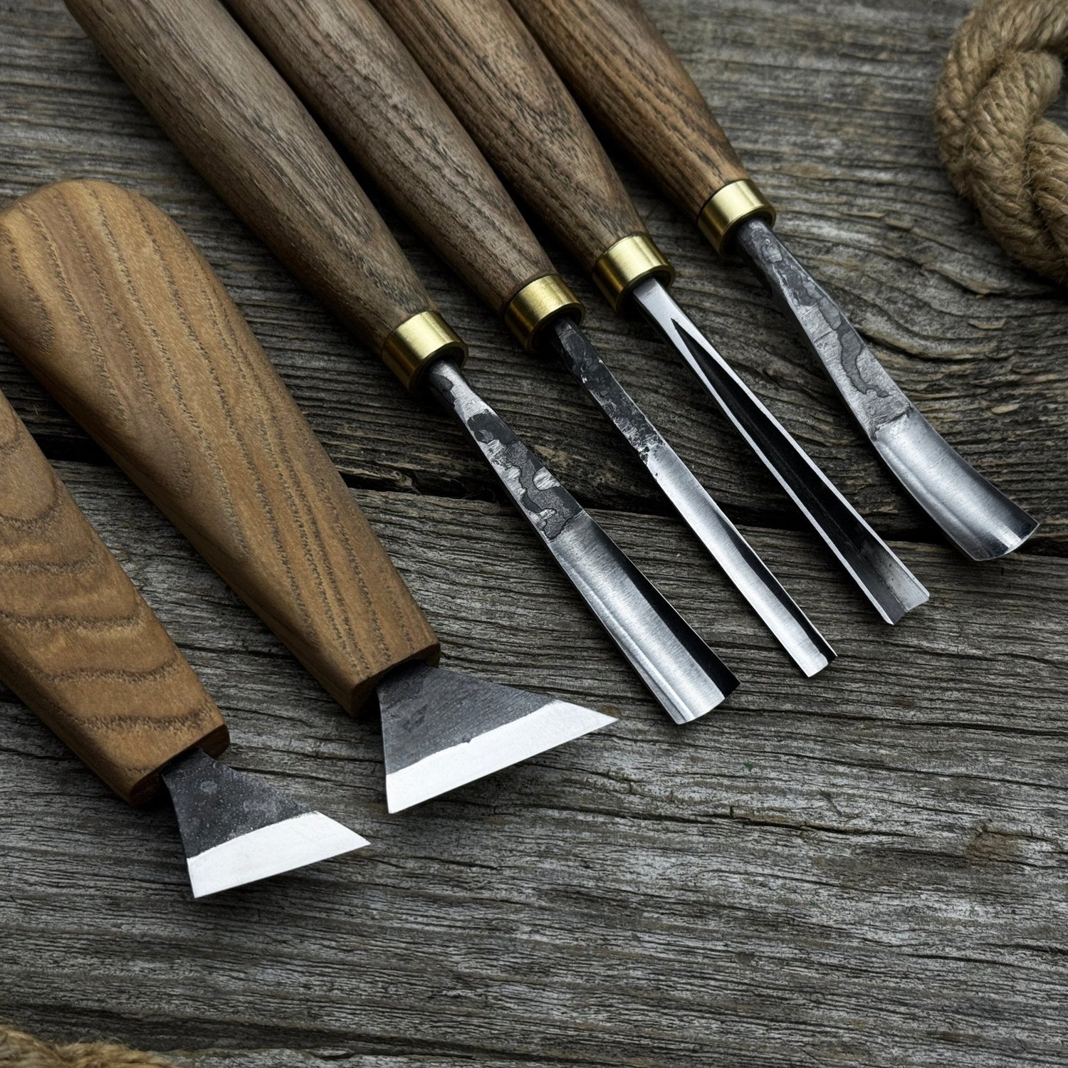 6-Piece Wood Carving Tool Set – Knives, Gouges &amp; Chisels for Detail Work
