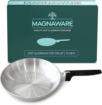 10-Inch Chef Skillet – Quick &amp; Even Heat Distribution – Lightweight Cast Aluminum Frying Pan