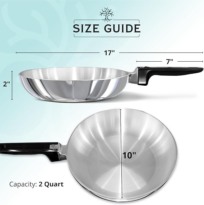 10-Inch Chef Skillet – Quick &amp; Even Heat Distribution – Lightweight Cast Aluminum Frying Pan