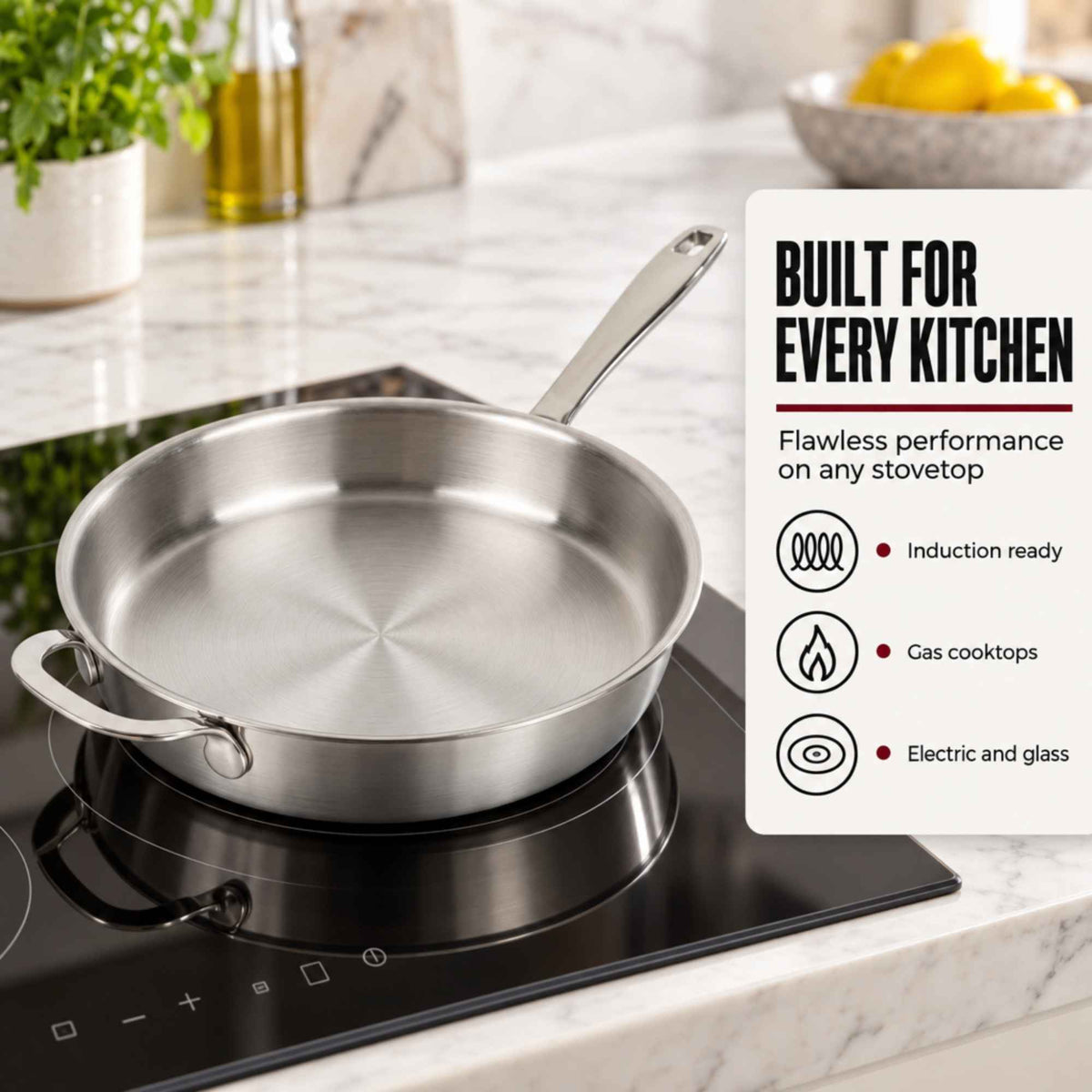Maestro 5-Ply Stainless Frying Pan