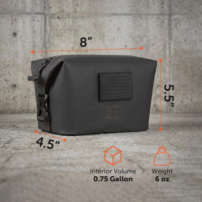 Waterproof Field Kit, IP67 Leakproof Zipper Pouch for Toiletries, Travel, First Aid, Tech Gear and Outdoor Essentials