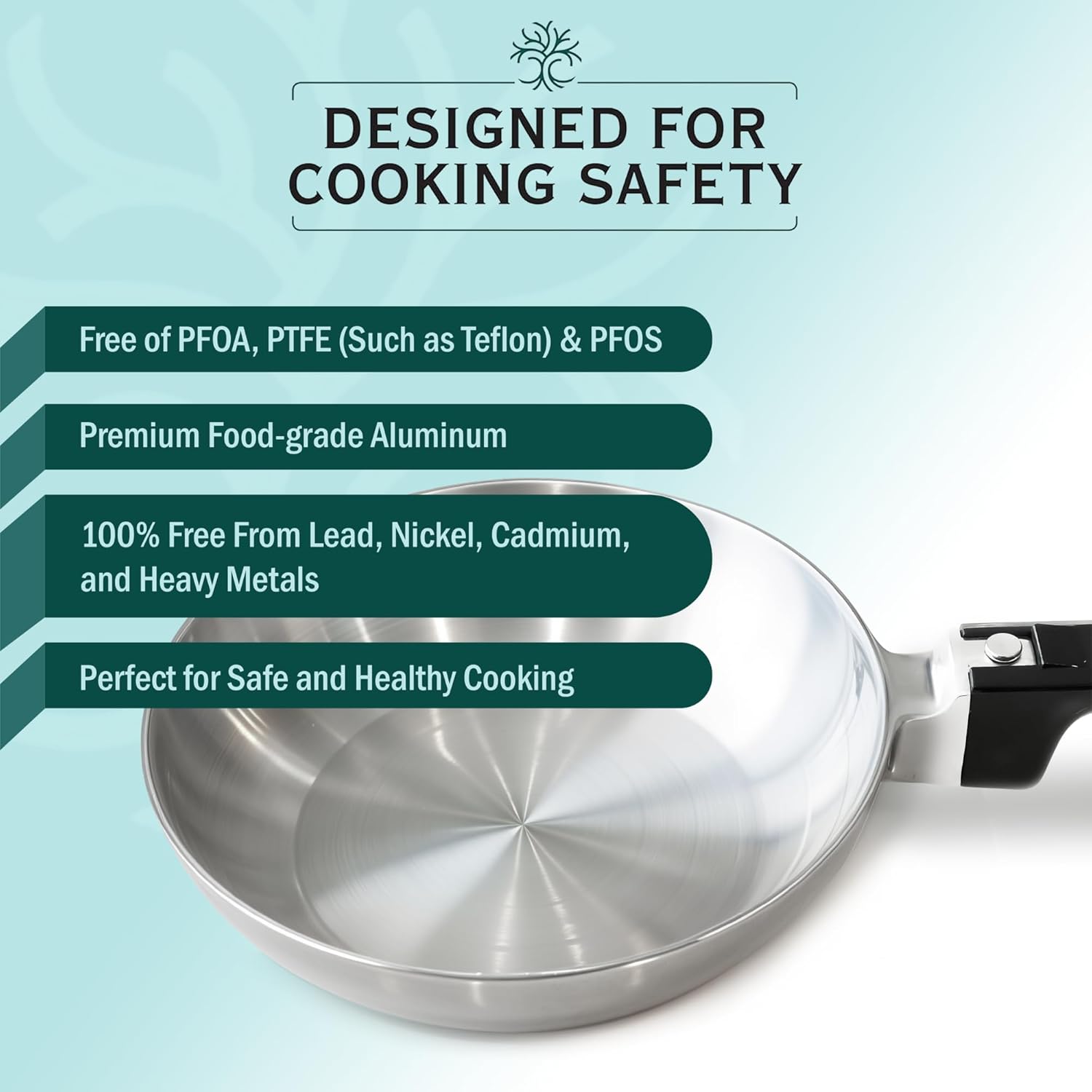 13-Inch Chef Skillet – Quick &amp; Even Heat Distribution – Lightweight Cast Aluminum Frying Pan