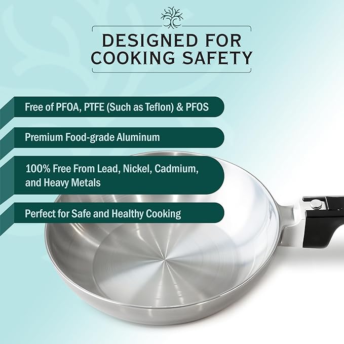 10-Inch Chef Skillet – Quick &amp; Even Heat Distribution – Lightweight Cast Aluminum Frying Pan