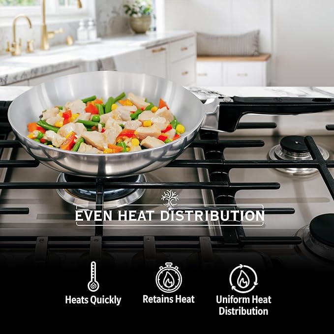10-Inch Chef Skillet – Quick &amp; Even Heat Distribution – Lightweight Cast Aluminum Frying Pan