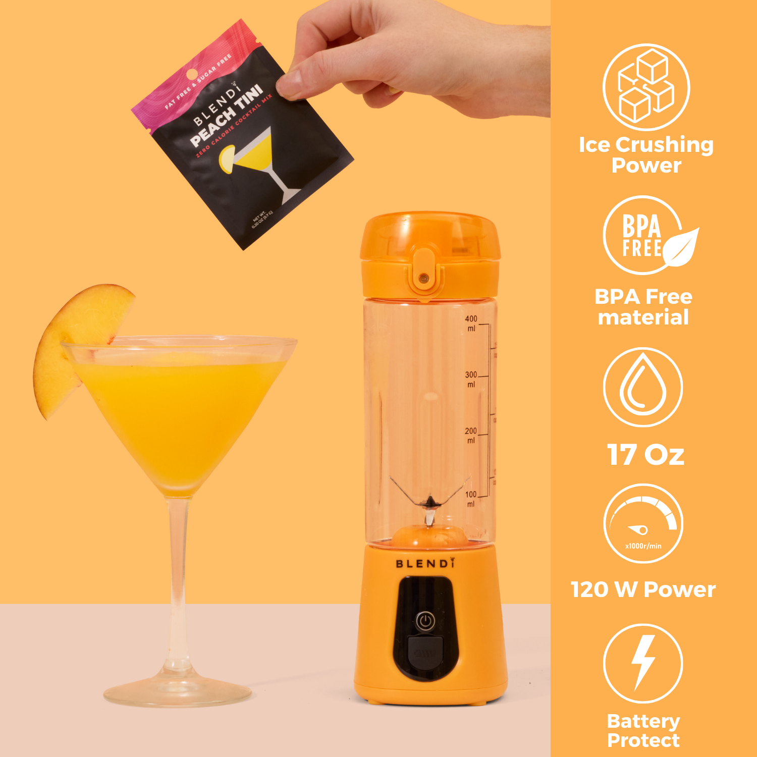 Pro+ Ice Crushing Portable Blender (17oz)