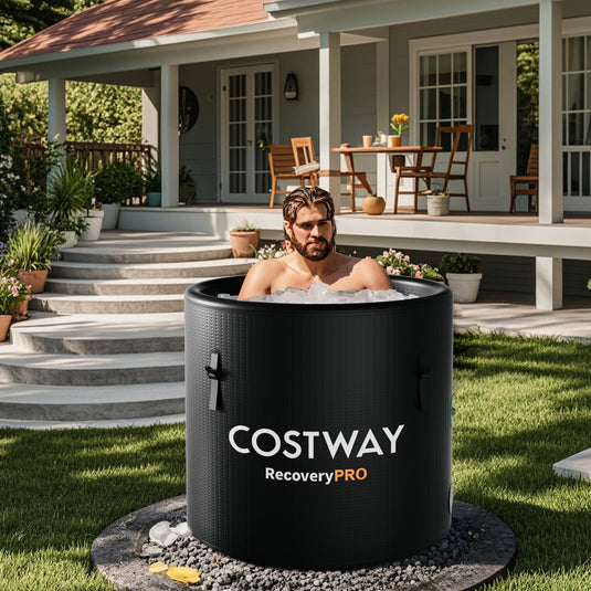 79 Gal Water Chiller Compatible Cold Plunge Tub with Cover-Black ...
