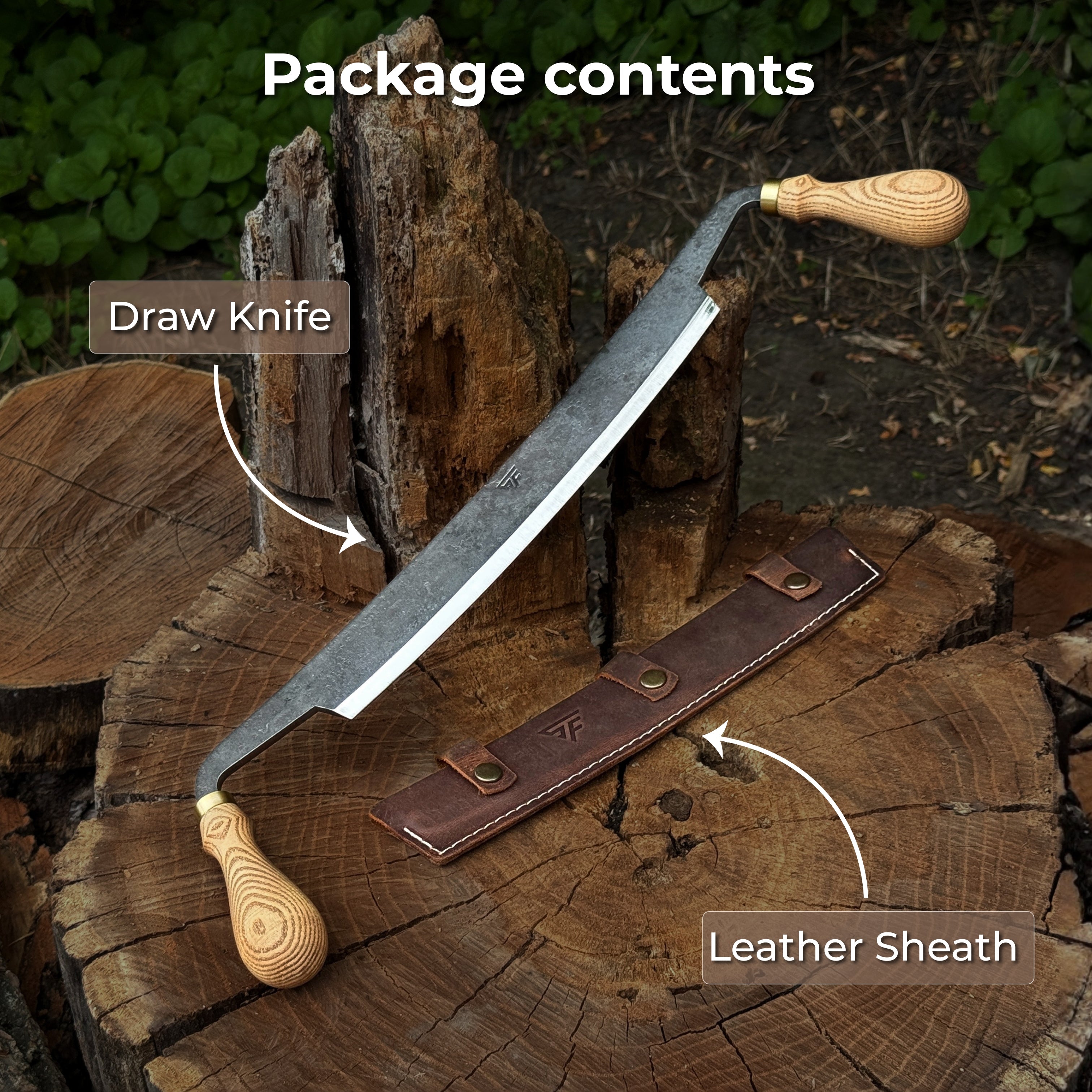 Curved Draw Knife (Push/Pull Shave), 25.5 cm (10 inch) Cutting Edge