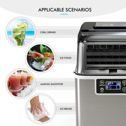 Portable Ice Maker with Scoop &amp; Basket
