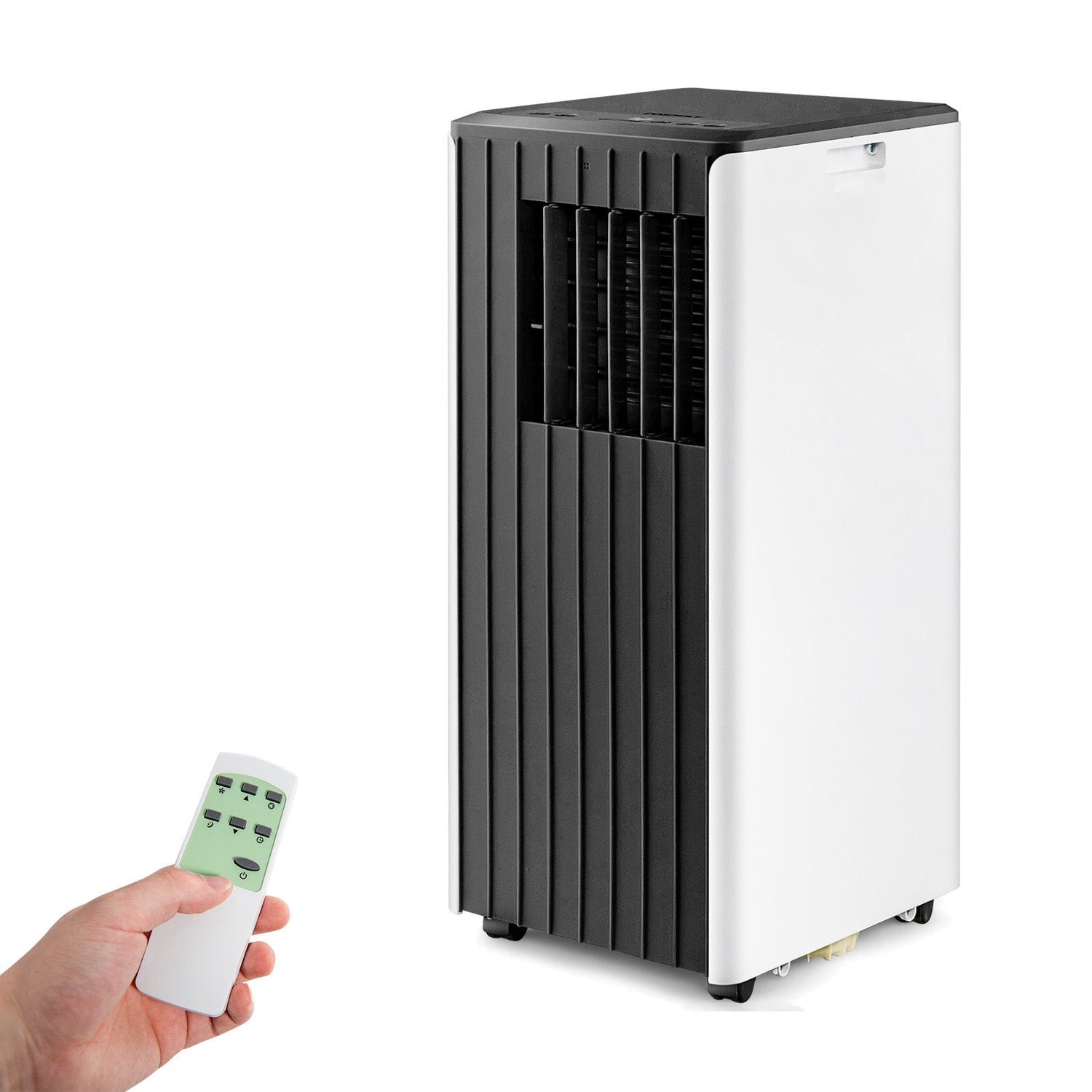 8000 BTU Portable Air Conditioner with Cool Humidifier and Sleep Mode-Black &amp; White