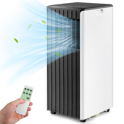 8000 BTU Portable Air Conditioner with Cool Humidifier and Sleep Mode-Black &amp; White