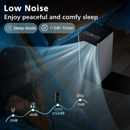 8000 BTU Portable Air Conditioner with Cool Humidifier and Sleep Mode-Black &amp; White