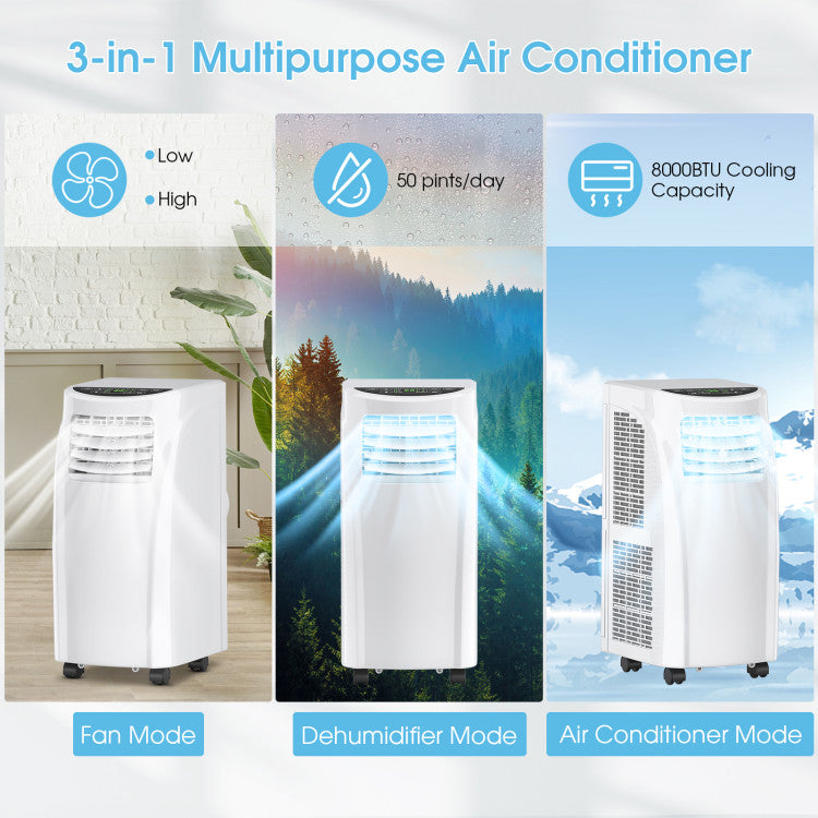 8K BTU AC with Dehumidifier &amp; Sleep