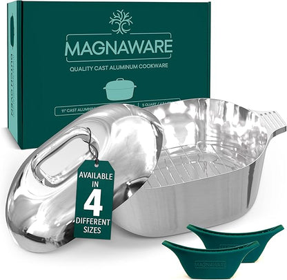 Ultimate Oval Collection - 4-Piece Cast Aluminum Oval Dutch Oven Set Includes 11", 13", 15" &amp; 18" Ovals