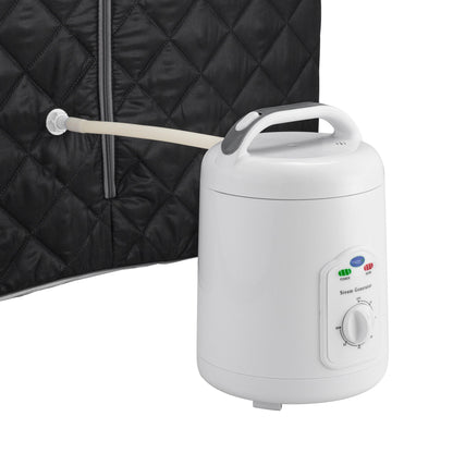 Personal Steam Sauna for Weight Loss, Detox &amp; Relaxation at Home, Chair Included - (Black)