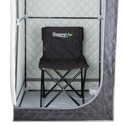 Durasage Portable Full Body Steam Sauna for at Home | 1200W 2.6L Steam Generator Including Remote Control | Portable Chair (1-Person)