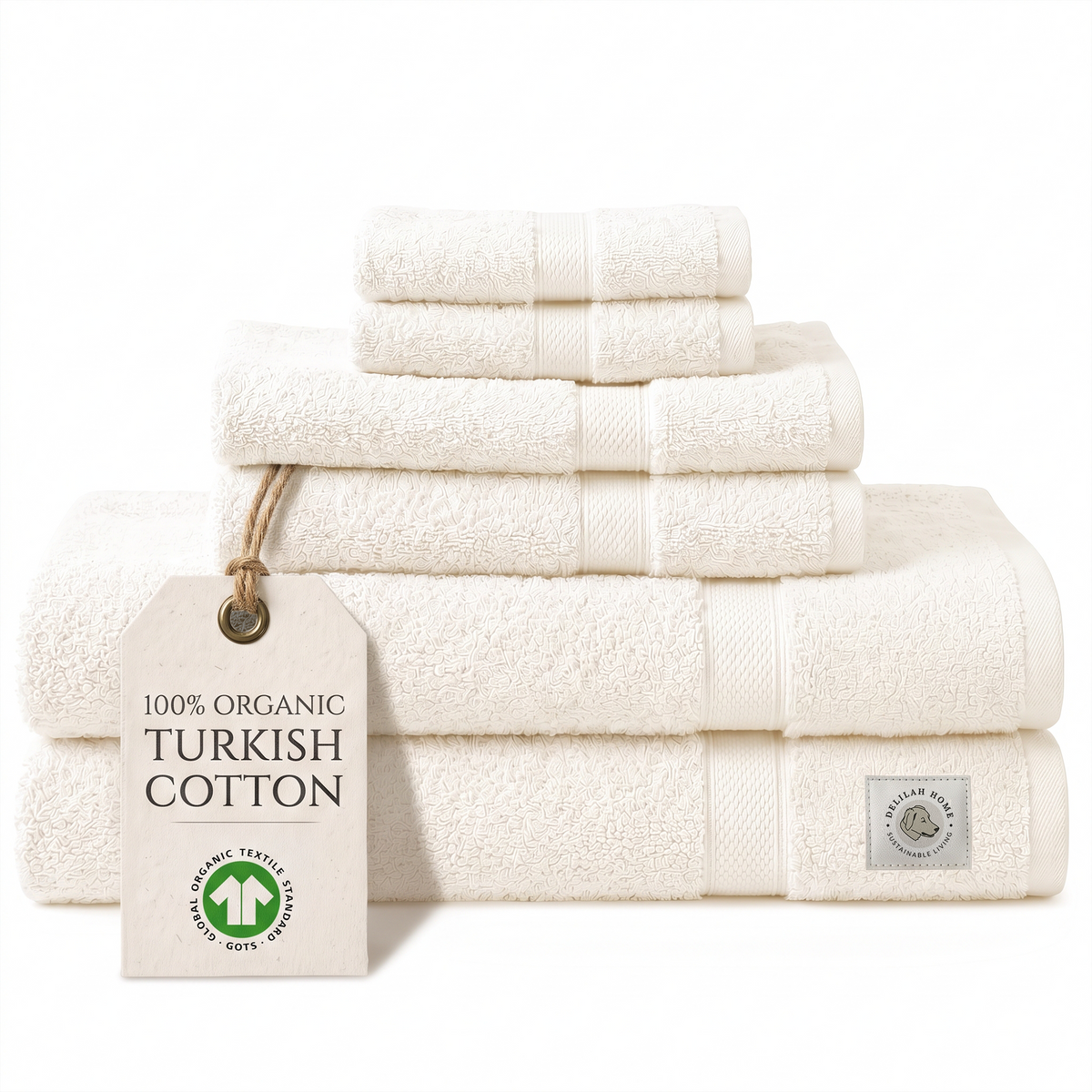100% Organic Cotton Bath Towels Collection