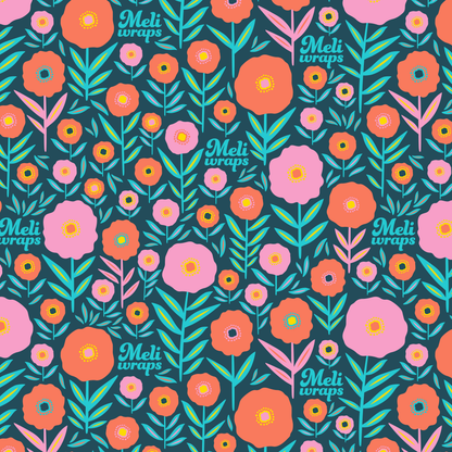 Beeswax Food Wrap - Fall Bloom Print
