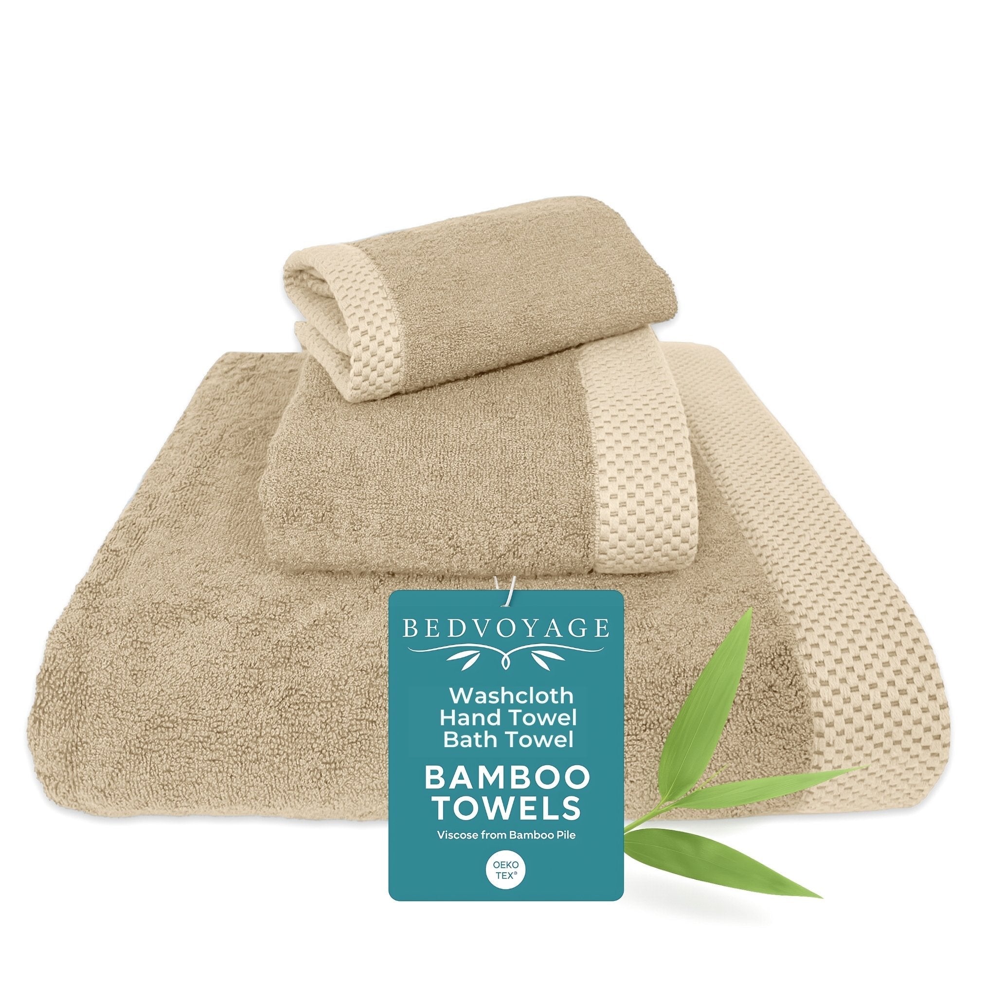 Bamboo 3 Piece Towel Set - Champagne