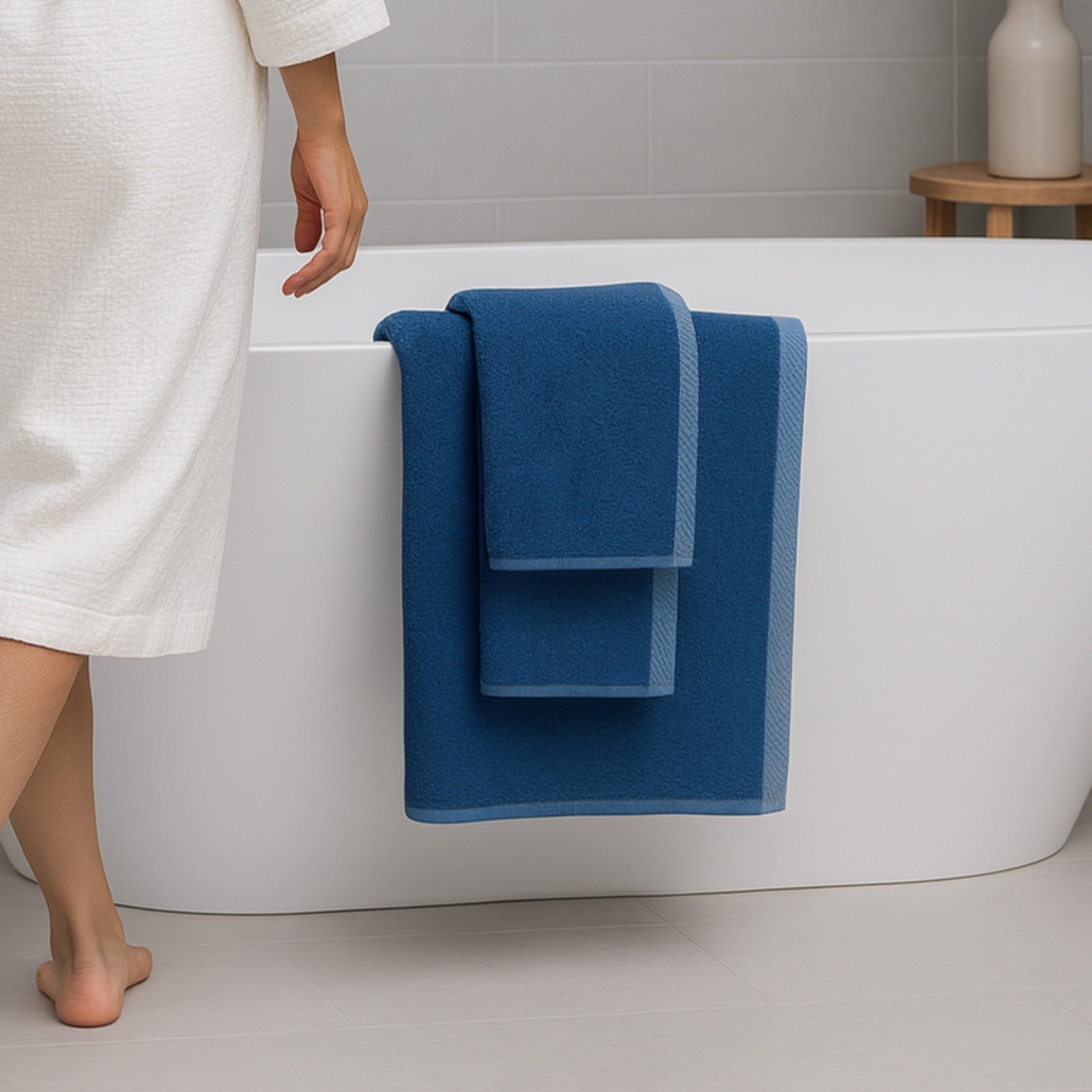 Bamboo 3 Piece Towel Set - Indigo