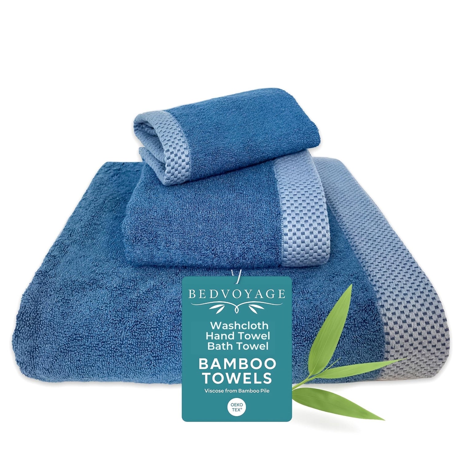 Bamboo 3 Piece Towel Set - Indigo