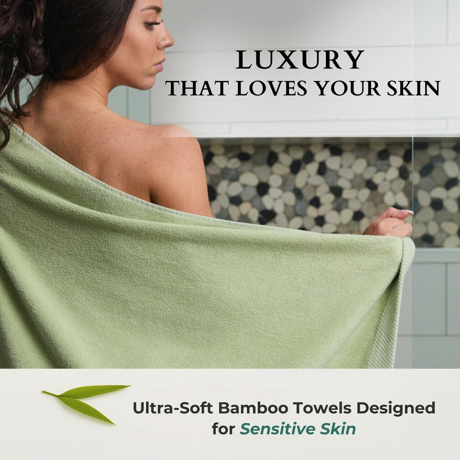 Bamboo 3 Piece Towel Set - Sage