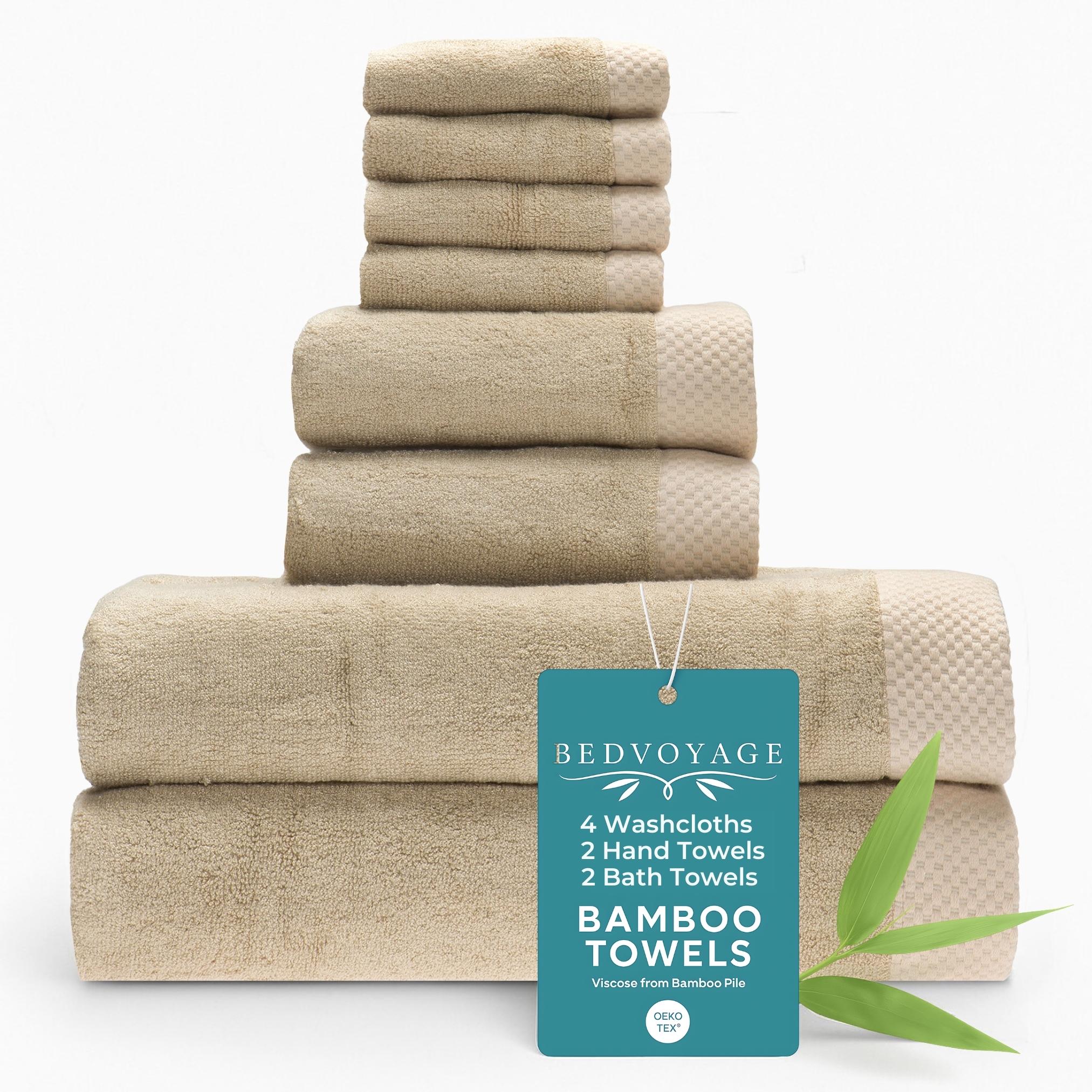 Bamboo 8 Piece Towel Sets - Champagne