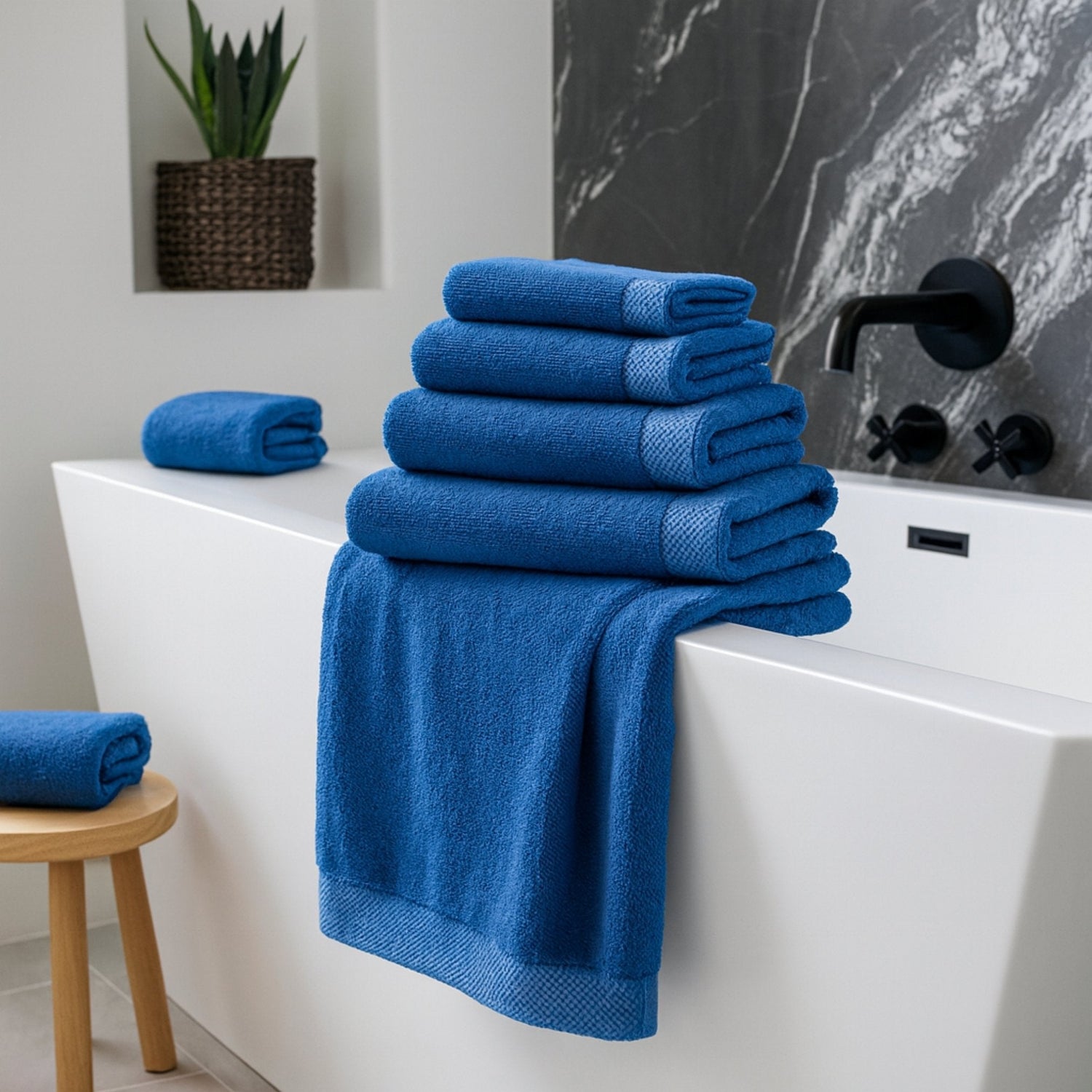 Bamboo 8 Piece Towel Sets - Indigo