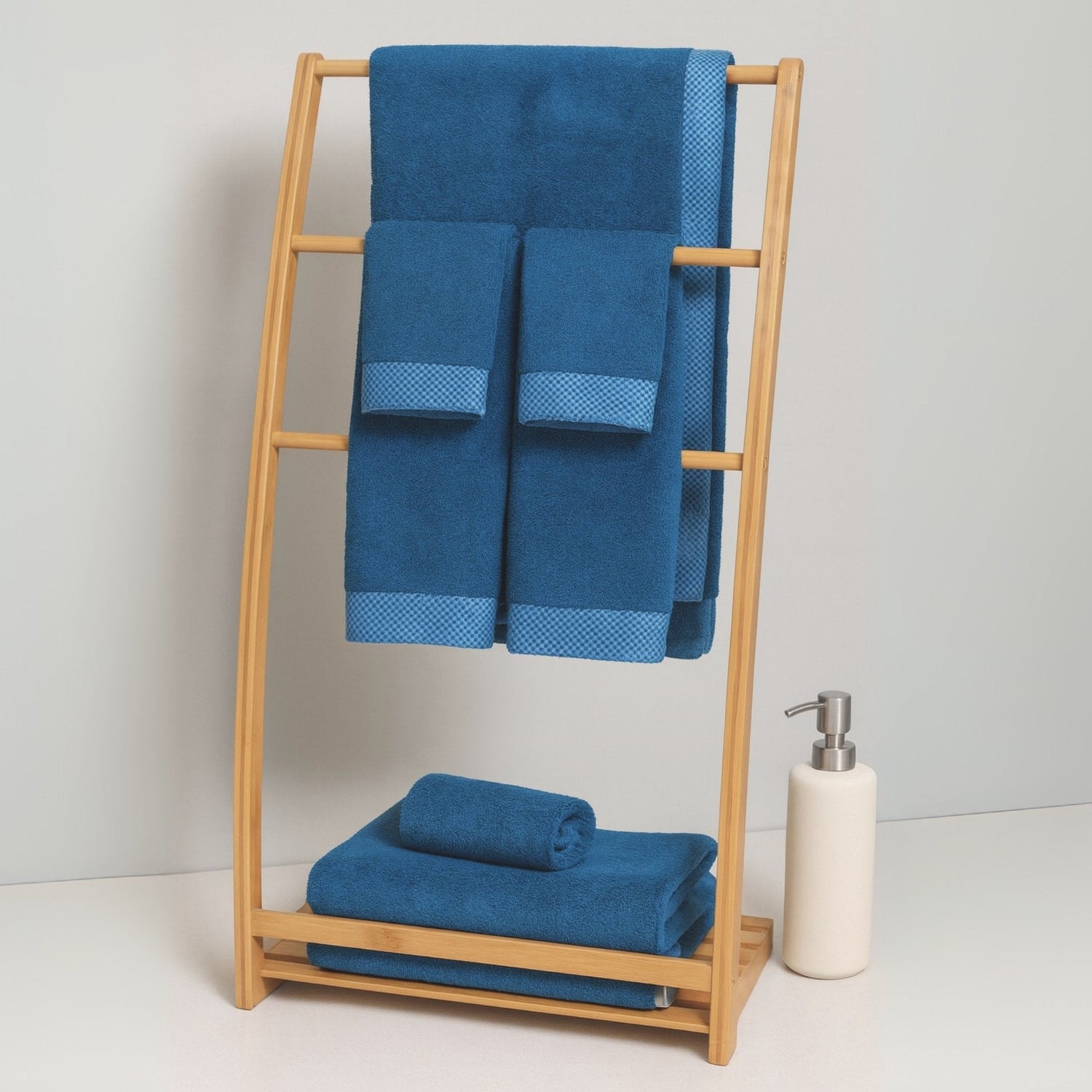 Bamboo 8 Piece Towel Sets - Indigo