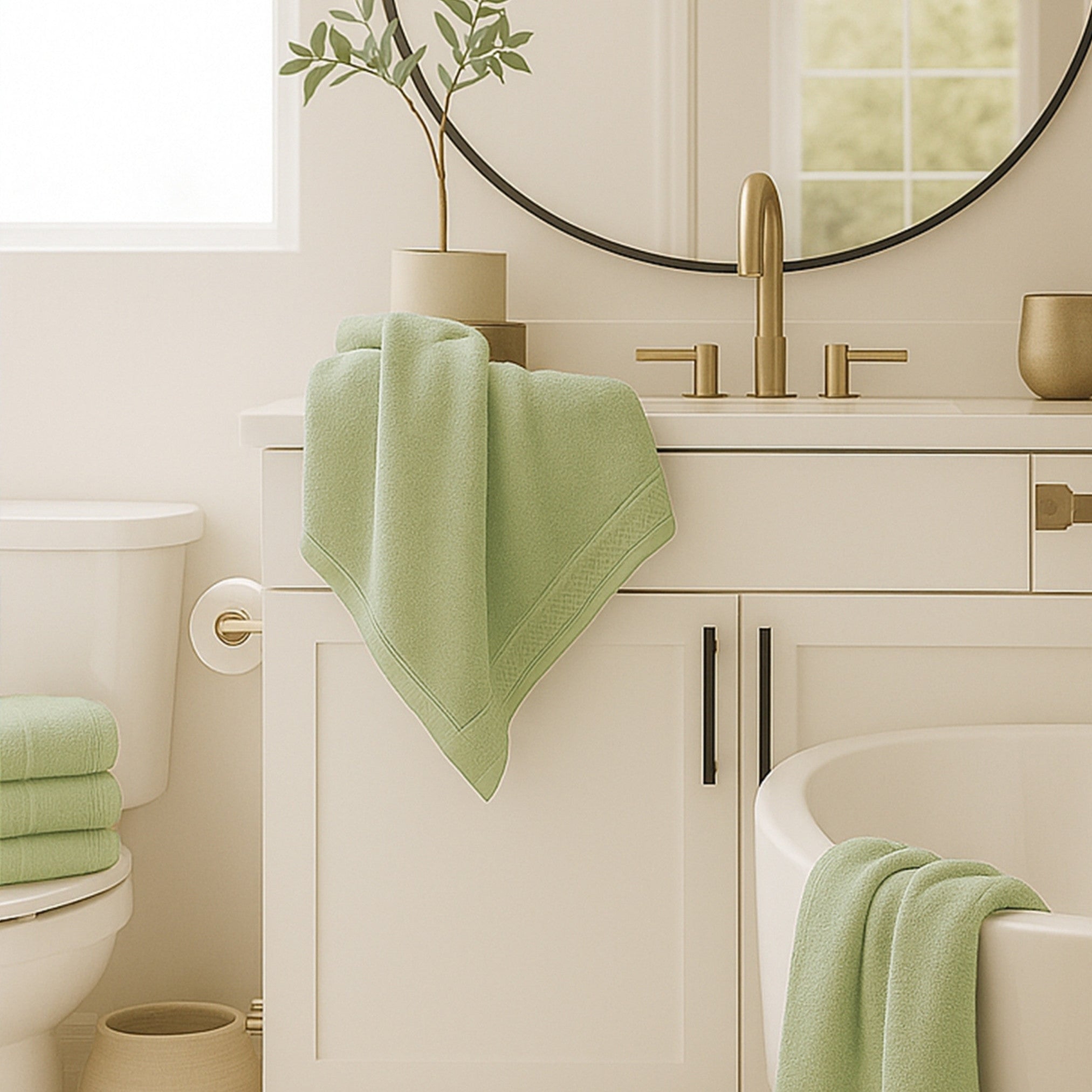 Bamboo 8 Piece Towel Sets - Sage