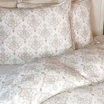 Bamboo Duvet Cover – 100% Viscose from Bamboo - Champagne Damask