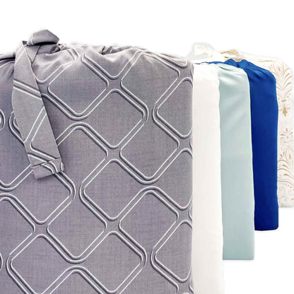 Bamboo Duvet Cover - Platinum Geo - Final Sale/No Returns