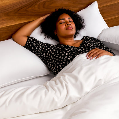 Bamboo Duvet Cover Set with Shams - White