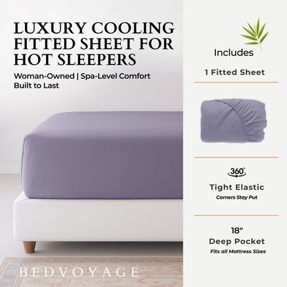 Bamboo Fitted Sheet - Platinum